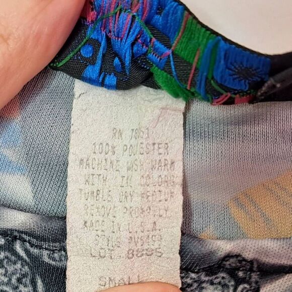 TRIPP NYC Vintage 80s 90s Pinball Space Print Pants size Small RARE - Picture 5 of 8